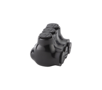 Conectores de Cable Eléctrico Negros UL QMS-S1-0-3, Conectores Multi-Tap Aislados, Terminales LUG de Entrada de un Solo Lado, UL y No UL