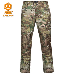 Spring Summer IX6 Men's Tactical Pants Slim Fit Waterproof Camouflage Fans <strong>Combat</strong> <strong>Trousers</strong> Outdoor Cargo Work Pants - Product Image 2