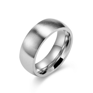 yunnique niche minimalist 8mm plain band matte <b>titanium</b> steel <b>ring</b>, a versatile everyday accessory for men. - Product Image 5