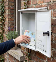 Boîte aux lettres murale extérieure en acier galvanisé résistant aux intempéries Winland, avec serrure à combinaison, capacité 5L, pour maison, appartement, jardin