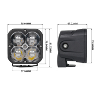 Power Sports 4x4 Trucks 3 "LED Pod Lights 20W Square Off-Road Lights