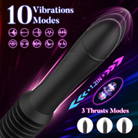 Masturbateur féminin à vibration 10 fréquences, rechargeable par USB, avec pistolet télescopique 3 vitesses entièrement automatique pour massage et orgasme