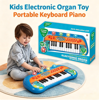 24 Keys Kids Electronic Piano Toy Light up Musical Keyboard Early Educational Instrument for Children Home Play & Gift