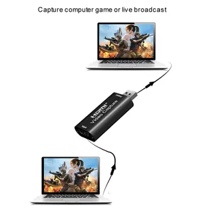 Kartu Penangkap Video MINI HDMI Ke USB 2.0 Kotak Rekaman Game Mini 4K 1080P untuk Game PS4 Siaran Langsung Game OBS Youtube