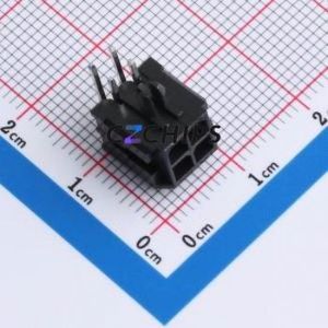 W300220KC-4PB2123 Wire-to-Board Pin Header Bent Lead Through Hole,P=3mm Connector 2x2P 3mm Right Angle Insert Micro-Fit (MX 3.0) - Product Image 1