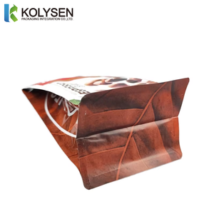 Pochette debout transparente personnalisée pour animaux de compagnie à huit joints latéraux 5kg sac alimentaire zip-lock portable pour riz et <span class=keywords><strong>farine</strong></span> de <span class=keywords><strong>millet</strong></span> sac cadeau à fermeture éclair - Product Image 6
