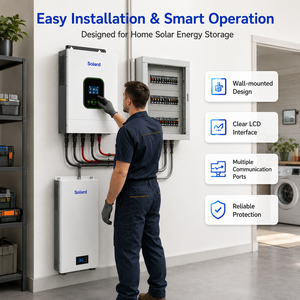 Convertisseur solaire hybride Solard 6,2 kW 51,2 V 6200 W MPPT hors réseau avec chargeur pour stockage d'énergie domestique - Product Image 6