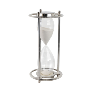 Scultura a forma di clessidra in metallo da 12 pollici, ornamento decorativo per la casa, l'ufficio, il soggiorno, il bagno, come complemento d'arredo per scaffali. - Product Image 2