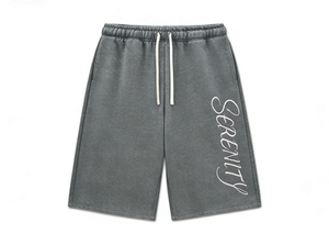 Shorts en coton pour hommes avec impression DTG personnalisée Kornit, logo Serenity, livraison directe d'usine, OEM/ODM disponible - Product Image 2