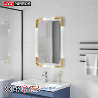 Miroir de salle de bain avec éclairage LED, cadre en aluminium, décoratif, lumineux, sur mesure, fabricant, fournisseur