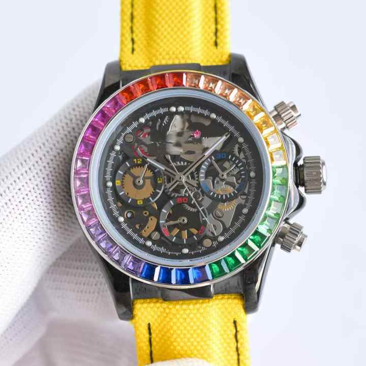 Sapphire Crystal Analog Dial Mechanical Watch with Lens Glass Watch ...