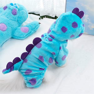 Pakaian Anjing Desainer Musim Dingin Dinosaurus Flanel Teddy Cosplay Lucu Grosir Pakaian Hewan Peliharaan - Product Image 5