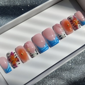 Nouveau Accessoire de Mode Long Gel Acrylique <span class=keywords><strong>Press</strong></span>-<span class=keywords><strong>on</strong></span> <span class=keywords><strong>Nails</strong></span> pour Femmes Prix Bas avec Stiletto Butterfly Pattern <span class=keywords><strong>Les</strong></span> Faux Cils Et Ongle - Product Image 5