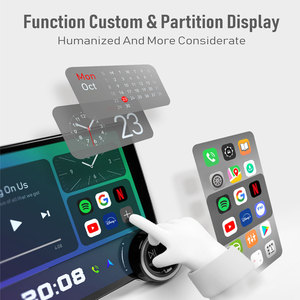 10.1 inch Android 13 xe Hệ thống âm nhạc với GPS navigation DSP màn hình cảm ứng TV núm đôi Auto Radio Tuner Navigation - Product Image 4