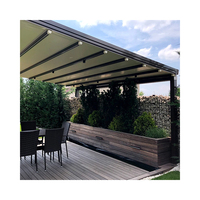 Auvent rétractable en aluminium PVC Patio Cover Outdoor Pergola Auvent Toit Motorisé Auvent étanche
