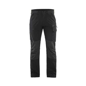 BLAKLADER - 142216459933D92 4-way-<b>stretch</b> Service <b>trousers</b> <b>Black</b>/Yellow - EAN 7330509734926 WORK <b>TROUSERS</b> CARGO WORK <b>TROUSERS</b> - Product Image 1