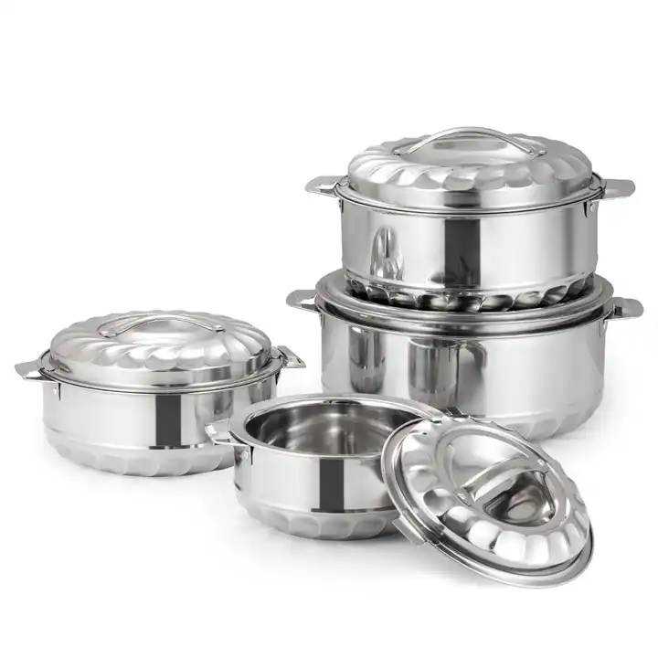 Food Keep Warm Container Per Set 4 Pcs 2l 4l 6l 10l Stainless Steel Keep  Fresh Casserole With Handle