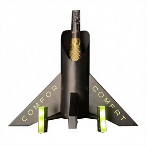 Exhibidor de Botellas de Acero Inoxidable con Luz LED, <span class=keywords><strong>Modelo</strong></span> de Avión Personalizado, Exhibidor de Botellas Luminoso, Exhibidor de Botellas de Vino - Product Image 4