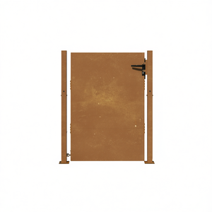 Porte de jardin en acier Corten 39,4x49,2 pouces, porte battante, design industriel, durable, revêtement en poudre, installation facile - Product Image 1
