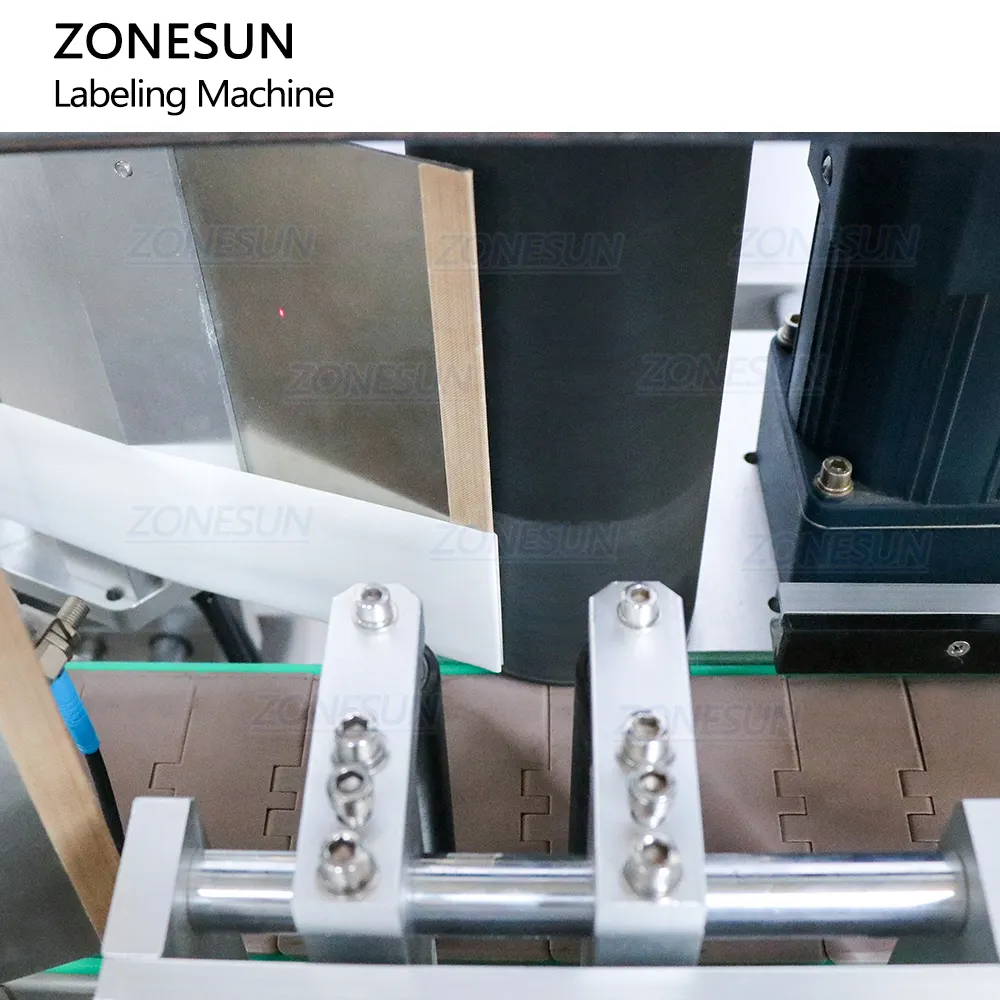 ZONESUN ZS-TB300N 자동 플랫 라운드 병 더블 사이드 자동 접착 스티커 라벨 기계 샴푸 세탁 세제