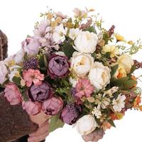 Buket Peony Mewah Berkualitas Tinggi, Bunga Artifisial Seperti Asli, Hadiah Hari Valentine, Rangkaian Bunga, Dekorasi Pesta
