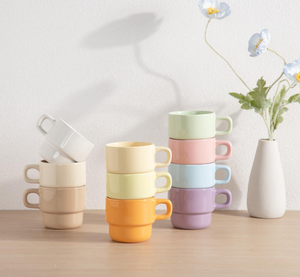 Pastel Stackable Ceramic <b>Mug</b> Custom Print Logo Promotional Advertising Gift Cup Bulk Wholesale Gift <b>Box</b> Supermarket Supply - Product Image 2