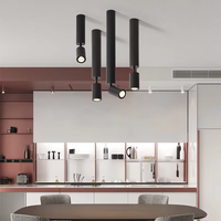 Focos LED de ángulo ajustable con poste largo, 15-60 grados, enfoque con zoom, luces empotradas para restaurante, lámpara de techo para sala de estar y pasillo