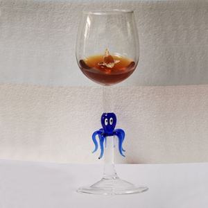 吹きガラスのワインカップ ムラーノガラスの動物の置物 ロングステムクラフト ゴブレットカップ ダイニングルーム サロン バー オフィス ホームデコレーション用 - Product Image 3