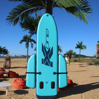 Fabricación Popular nuevo diseño estable inflable plegable E-fin Tabla de pesca Kayak con Motor