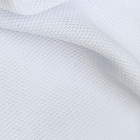 100% Polyester Birds Eye 135GSM 75D72F Tissu Tricoté À Séchage Rapide Respirant Léger Jacquard Maille T-shirts Balle Uniformes