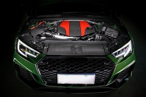 2017 di tubo di aspirazione in fibra di carbonio reale OEM a secco per Audi S4/S5/RS4/RS5 B9 B9.5 A6 A7 S6 S7 (C8) 2.9T/3.0T di copertura del motore - Product Image 5