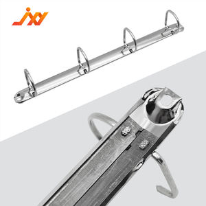 حلقات معدنية ذهبية عتيقة بأربع فتحات لتجليد الملفات والدفاتر والألبومات، لوازم مكتبية بالجملة من المصنع، لون أسود JXY - Product Image 4