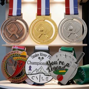 Médailles de sublimation vierges personnalisées en or, argent et bronze, gravées pour les compétitions sportives - Product Image 5