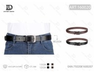 Cintura da uomo in metallo con fibbia a perno rivestita in metallo da 3,5 cm, stile casual - Product Image 1