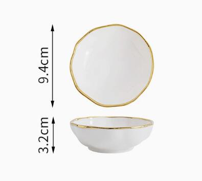 Plat à sauce blanc de 3,5 pouces