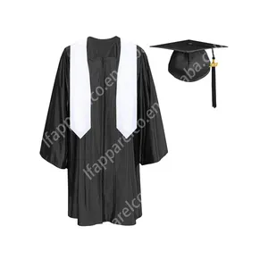 Boné De Graduação Do Bebê Brilhante E Vestido Com Faixa Roubada Para A Escola Primária Do Jardim De Infância Para A Criança