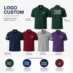 Polo à boutons pression pour homme en coton 100% avec logo personnalisé, respirant, décontracté, pour entreprise, vente en gros, uniforme d'équipe de golf, plusieurs couleurs - Product Image 2