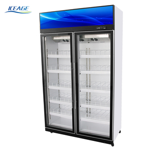 Lujoso soda frigo congelateur congeladora nevera cerveza bebida enfriador refrigerador conjeladores verticales 2 puertas pantalla enfriador - Product Image 4