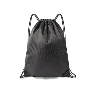 Custom Logo Durable 210D Nylon Pull String Drawstring Bag Draw String <b>Backpack</b> With Single Double Sided Printing - Product Image 5