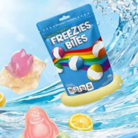 Sachet d'emballage personnalisé pour bonbons, refermable avec fermeture éclair, pochette verticale de qualité alimentaire pour bonbons gélifiés, sachet en Mylar anti-odeur