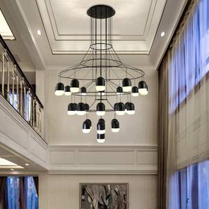 Lámpara de Araña LED de Hierro de Estilo Nórdico, Creativa, Geométrica, con Altura Ajustable, Moderna, Minimalista, Regulable, para Salas de Estar, Hoteles - Product Image 4