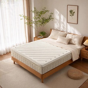 Matelas à ressorts ensachés Queen Size 12 pouces, ressorts ensachés individuels avec surmatelas en mousse à mémoire de forme, tissu respirant - Product Image 1