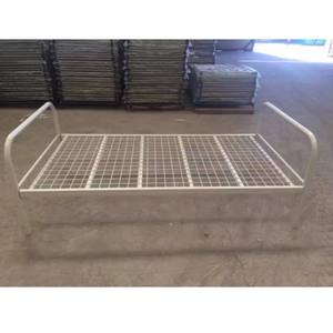 Exporter <span class=keywords><strong>un</strong></span> lit simple en acier avec matelas/tube rond en fer/meubles de chambre à coucher à usage intensif/<span class=keywords><strong>louer</strong></span> une maison pour les travailleurs - Product Image 4