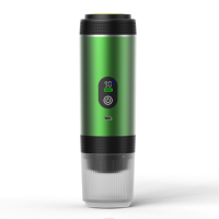 Mini Machine à Café Expresso Semi-Automatique Portable Électrique à Capsules Compatible pour Voiture, Hôtel et Utilisation en Extérieur