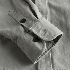 <span class=keywords><strong>Camicia</strong></span> autunnale a maniche lunghe in cotone pesante da uomo Europa e <span class=keywords><strong>stile</strong></span> degli Stati Uniti <span class=keywords><strong>giacca</strong></span> a strisce Casual alla moda - Product Image 6