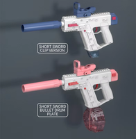 Mainan Semprot Air Otomatis Kapasitas Besar untuk Anak-anak, Pedang Pendek, Pistol Air Tembak Terus-Menerus
