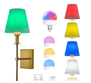 Công suất lớn <span class=keywords><strong>RGB</strong></span> điều khiển từ xa có thể sạc lại sắt không dây Tường Đèn treo tường E27 Dimmable bóng đèn trong nhà trang trí nội thất Tường Đèn - Product Image 1