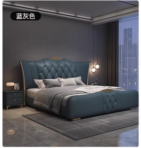 <span class=keywords><strong>Letto</strong></span> <span class=keywords><strong>Matrimoniale</strong></span> Moderno Minimalista di Alta Gamma <span class=keywords><strong>con</strong></span> <span class=keywords><strong>Materasso</strong></span> in Pelle Lussuoso da 1,8 Metri e <span class=keywords><strong>Letto</strong></span> Semplice <span class=keywords><strong>con</strong></span> Contenitore Morbido da 1,5 Metri - Product Image 5