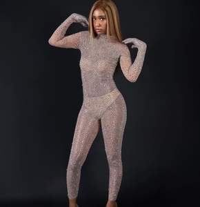 NOVANCE Y1738-B Produits à Chaud 2022 Vêtements Diamant Paillettes Rivet Grande Taille Combinaisons Sexy Transparent Scintillant <span class=keywords><strong>Combishort</strong></span> - Product Image 4