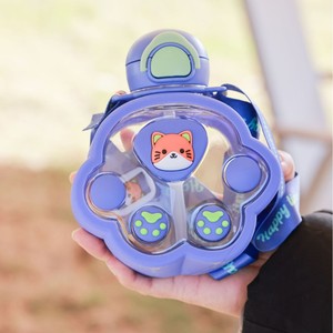 Nouvelle tasse en plastique Patte de <span class=keywords><strong>chat</strong></span> 2026 – Mignonne et amusante, avec paille, pour enfants – Gobelet portable pour l'extérieur, motif <span class=keywords><strong>chat</strong></span> diagonal - Product Image 3